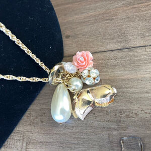 Gennaro Rose Charm Crystal Gold